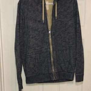 Hollister Navy Zip-Up Sweater